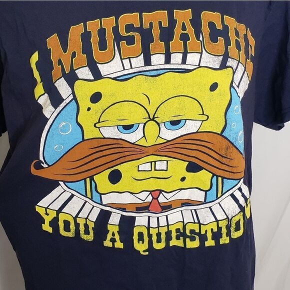 Nickelodeon | Spongebob 'Mustache You A ?' Tee - Picture 2 of 3